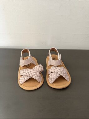 Baby Toddler Girls Beige Woven Sandals
